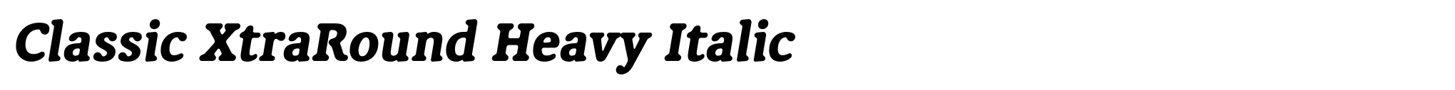 Classic XtraRound Heavy Italic image